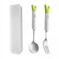 thumbnail image 1 of Cucharas y tenedores,Utensilios de viaje con estuche Cucharas y tenedores,Utensilios de viaje portátiles reutilizables de acero inoxidable,Cubiertos para acampar Vajilla para el almuerzo,Juego, 1 of 8