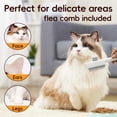 thumbnail image 2 of 3 in 1 Self Cleaning Pet Grooming Kit for Dogs and Cats with Slicker Brush Flea Comb Dematting Tool, 2 of 6