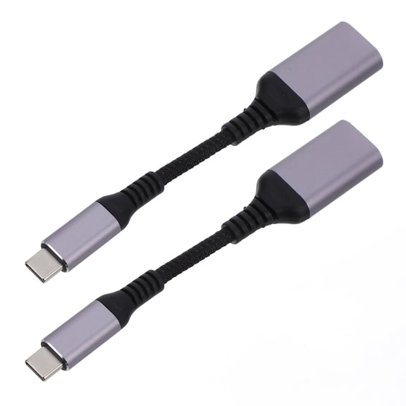 ETEREAUTY 2Pcs USB Type-C Converter Cable with Braided Design and 5V 1A Charging for Phone and Tablet