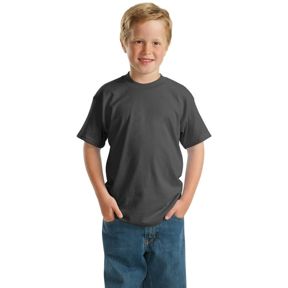 Hanes Boy's Short Sleeve Crew Neck T-Shirt. 5370