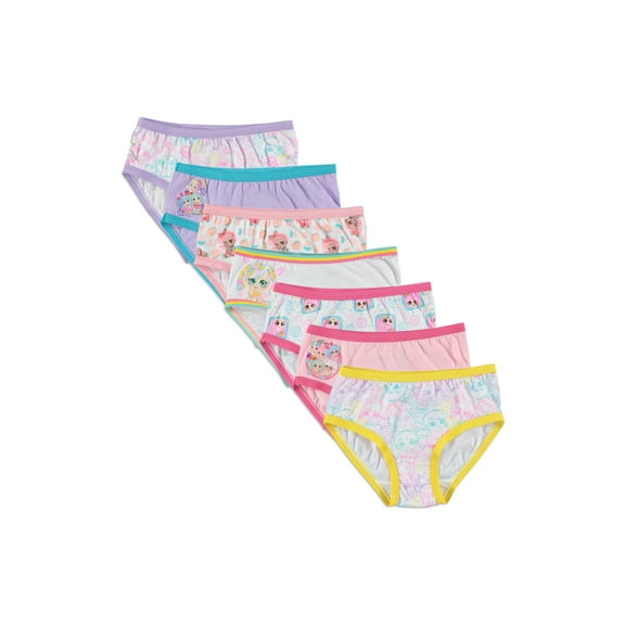 Kindi Kids Girls Underwear, 7 Pack Panties (Little Girls & Big Girls)