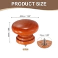 thumbnail image 2 of Uxcell 8 Pack Round Wood Drawer Knob, 1.26" x 0.98" Self-Tapping Solid Wood Handle Round Cabinet Knob Mushroom Shape Wooden Knobs for Furniture Dresser Wardrobe, Brown, 2 of 6