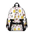 thumbnail image 3 of Colorful Softball and Fashion Icons Pattern Backpack for School,Cute School Bag,Schoolbag with Adjustable Shoulder Straps & Padded Back,15.25"x11.5"x5.25", 3 of 5