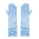 thumbnail image 1 of 1 par de guantes largos de satén con lazo para niña de las flores, para boda, fiesta de noche (azul claro), 1 of 6