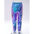 thumbnail image 4 of Nyeemya Kids Boys Girls Glitter Disco Trousers Sparkle Dancing Clothes Hip Hop Jazz Dance Pants Blue 14, 4 of 7