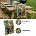 thumbnail image 5 of Sunflower Cow Table Runner - 108 Inch Long, Kitchen Dining Table Runner Dresser Scarves, Rustic Teal Brown Farmhouse Wood Grain Farmhouse Decor for Coffee Tables Wedding Party Banquet, 5 of 8