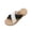 White, variant on Womens Flat Sandals Open Toe Slides Slip On Summer Beach Shoes Cute Comfortable Slippers Outdoor Fashion Lightweight Casual Wide Width Walking Sandals, Black, 36