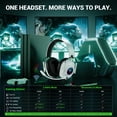 thumbnail image 3 of Wireless Gaming Headset with Mic, 2.4GHz & Bluetooth 5.3 Headphones 20ms Ultra-Low Latency, ENC Noise Canceling Microphone, 3D Surround Sound, Comfortable Over Ear Headset for PS5 PS4 PC Switch white, 3 of 12