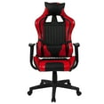 thumbnail image 2 of Flash Furniture X20 Reclining Gaming Chair Racing Office Ergonomic PC Adjustable Swivel Chair with Adjustable Lumbar Support, Black/Red LeatherSoft, 2 of 5