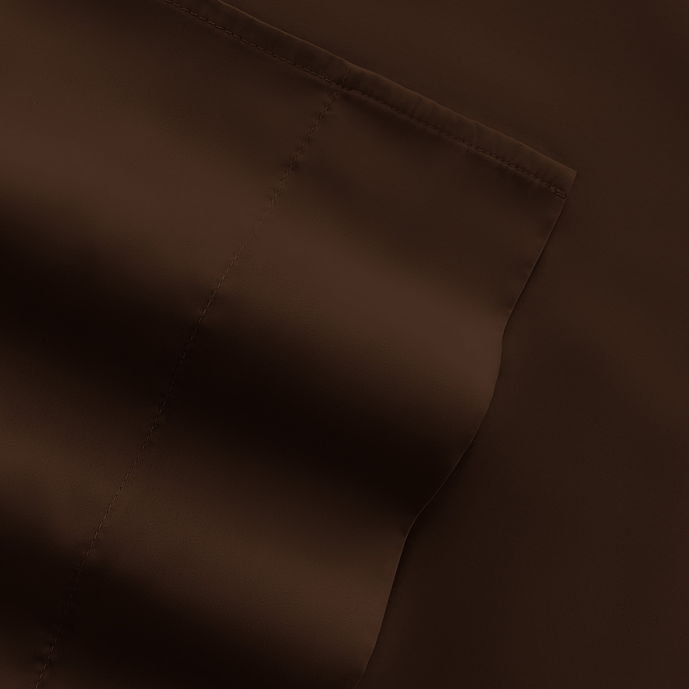 King, Chocolate Solid Microfiber 6 Piece Bed Sheet Set, by Noble Linens