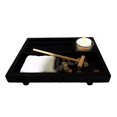 thumbnail image 4 of Tabletop Wu Xin Void Serenity Meditation Zen Garden Set Rocks And Sand Garden With Rake And Tea Light Candle Holder, 4 of 4