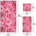 thumbnail image 2 of Dreamtimes Bath Towel Sets for Bathroom Hand Towels Fingertip Towels Happy Valentines Rose Flowers 3 Piece Decorative Soft Cotton Absorbent, 2 of 6