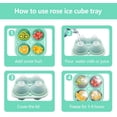 thumbnail image 5 of LINLIN Ice Cube Trays with Lid,3D Rose Shape Ice Cube Mold Ice Ball Maker, BPA Free Moulds,Easy-Release Silicone and Flexible Trays, Reusable Best for Freezer,Water,Whiskey,Cocktail, 5 of 7