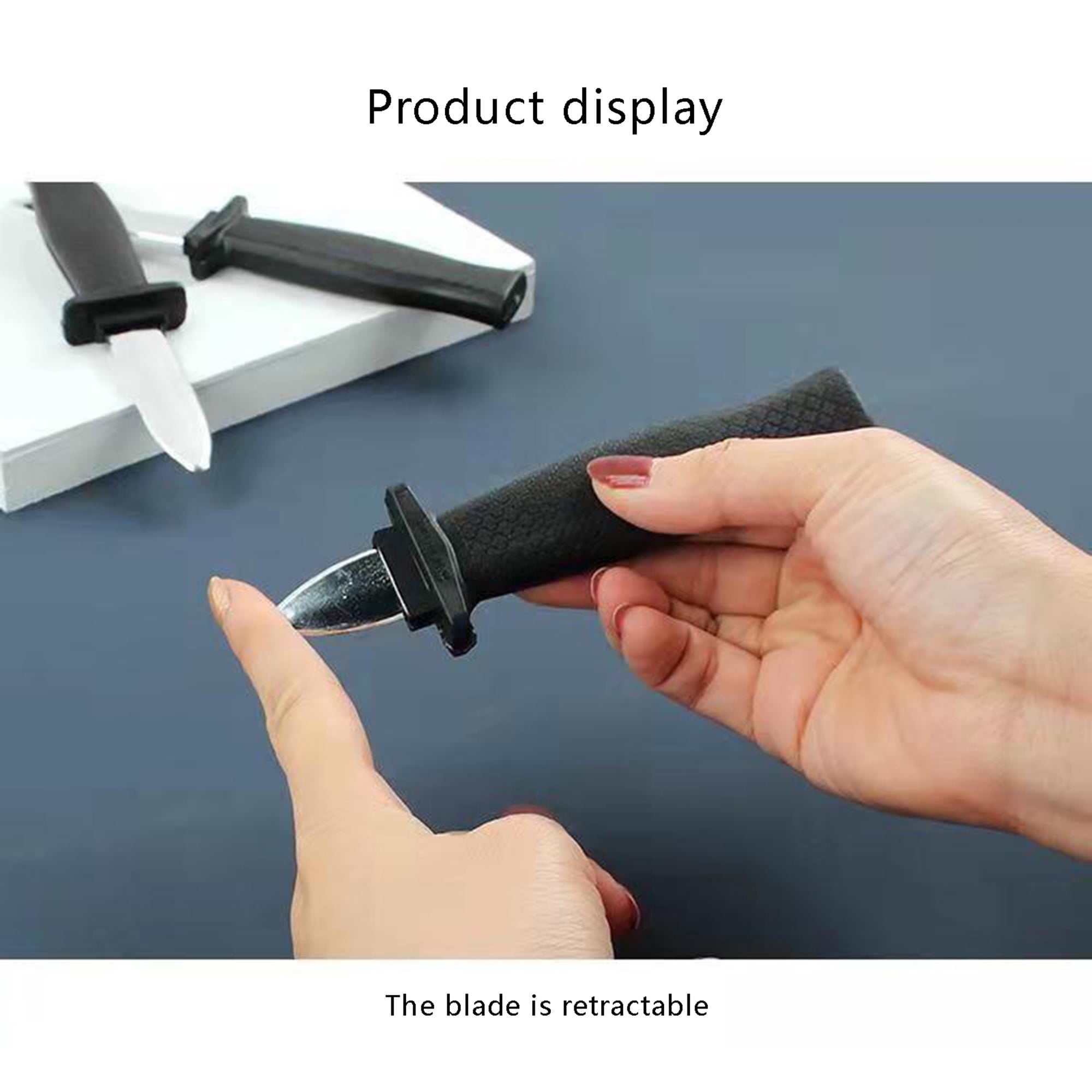 Couteau Trick à Lame Rétractable - Faux Couteau Pour Tours De Magie, Blagues, 18 Cm - 6
