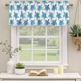 thumbnail image 3 of Blue Coastal Turtle Valances for Windows, Decorative Rod Pocket Window Valance Curtains, Ocean Beach Nautical Marine Life Short Curtain Drapes for Kitchen/Living Room, 2 Panels, 54" W x 18" L, 3 of 8