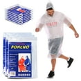 thumbnail image 4 of Adult Poncho Raincoat, Emergency Raincoats with Hoods, Disposable Rain Ponchos, Bulk Wholesale (240 Pack Clear), 4 of 4