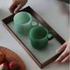 thumbnail image 3 of Retro white jade milk glass high temperature resistant colored glass high color coffee cup small drink cup large capacity, 3 of 4