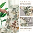 thumbnail image 5 of Yayeee 2 Pack Dining Chair Covers Stretch Parson Chairs Slipcovers Seat Protector, Green Mountain Pattern, 5 of 6