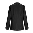thumbnail image 3 of CHEEREAM Men's Winter Coat Wool Trench Peacoat Classic Notched Collar Overcoat Double Breasted Top Jacket Black 4XL, 3 of 4