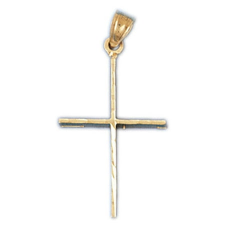 14K Yellow Gold Latin Cross Pendant - 32 mm