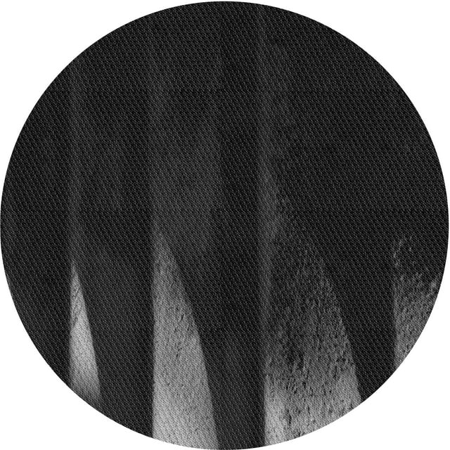 Ahgly Company Tapis d'Intérieur Lavables en Machine, Ronds, Transitionnels, de Nuit, Noirs, Ronds de 4'