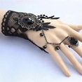 thumbnail image 3 of Anillo de pulsera Steampunk de encaje floral gótico, guantes vintage con cuentas, conjunto de anillo y pulsera nupcial, 3 of 5