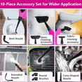 thumbnail image 3 of Eave Handheld Steam Cleaner,Steamer for Cleaning,10 in 1 Handheld Steamer for Cleaning, Upholstery Steamer Cleaner,Car Steamer, Steam Cleaner for Surface Cleaning Home,Sofa,Bathroom,Car Seat, Office, 3 of 7