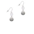 thumbnail image 2 of Delight Jewelry Silvertone Volleyball or Water Polo Ball Silvertone Leaf French Earrings, 2 of 5