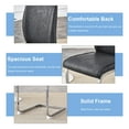 thumbnail image 5 of Noble House Luxury Arch Dining Chairs, PU Leather Upholstered Side Chairs, Silver Arched Legs, Dark Gray, Set of 2, 5 of 11