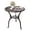 Bronze, variant on 23" Round Cast Aluminum Patio Bistro Table, Outdoor Coffee Bistro Side Table with Umbrella Hole, Antique Design Dining Desk for Backyard, Garden, Porch, Pool, Balcony
