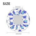thumbnail image 4 of KLL Winter Snowflake Skiing Skull Pattern Shower Cap & Bath Cap for Women,Reversible Oversized Waterproof Shower Caps for all Hair Lengths,Elastic Reusable Bathing Hair Cap, 4 of 6