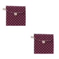 thumbnail image 4 of maskred 1/2/3/5 Women Girls Linen Small Dot Button Pouch Purse Wallet Coin Purses Organizer Money Key Pouch Case Red 2PCS, 4 of 6