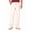 White, variant on RICHCOIN Men's Pants Elastic Waist Drawstring Casual Trouser Lightweight Straight-Legs Loose Beach Pants with Pockets