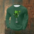 thumbnail image 4 of Men's St. Patrick's Day Waffle Shirts Long Sleeve Crewneck Pullover Slim Fit Muscle T-Shirt, 4 of 4