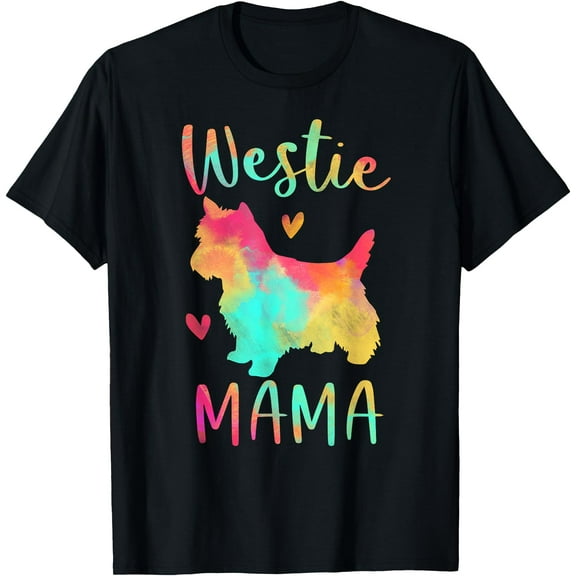 Westie Mama Colorful West Highland Terrier Gifts Dog Mom Unisex T-Shirt for Men Women Kids