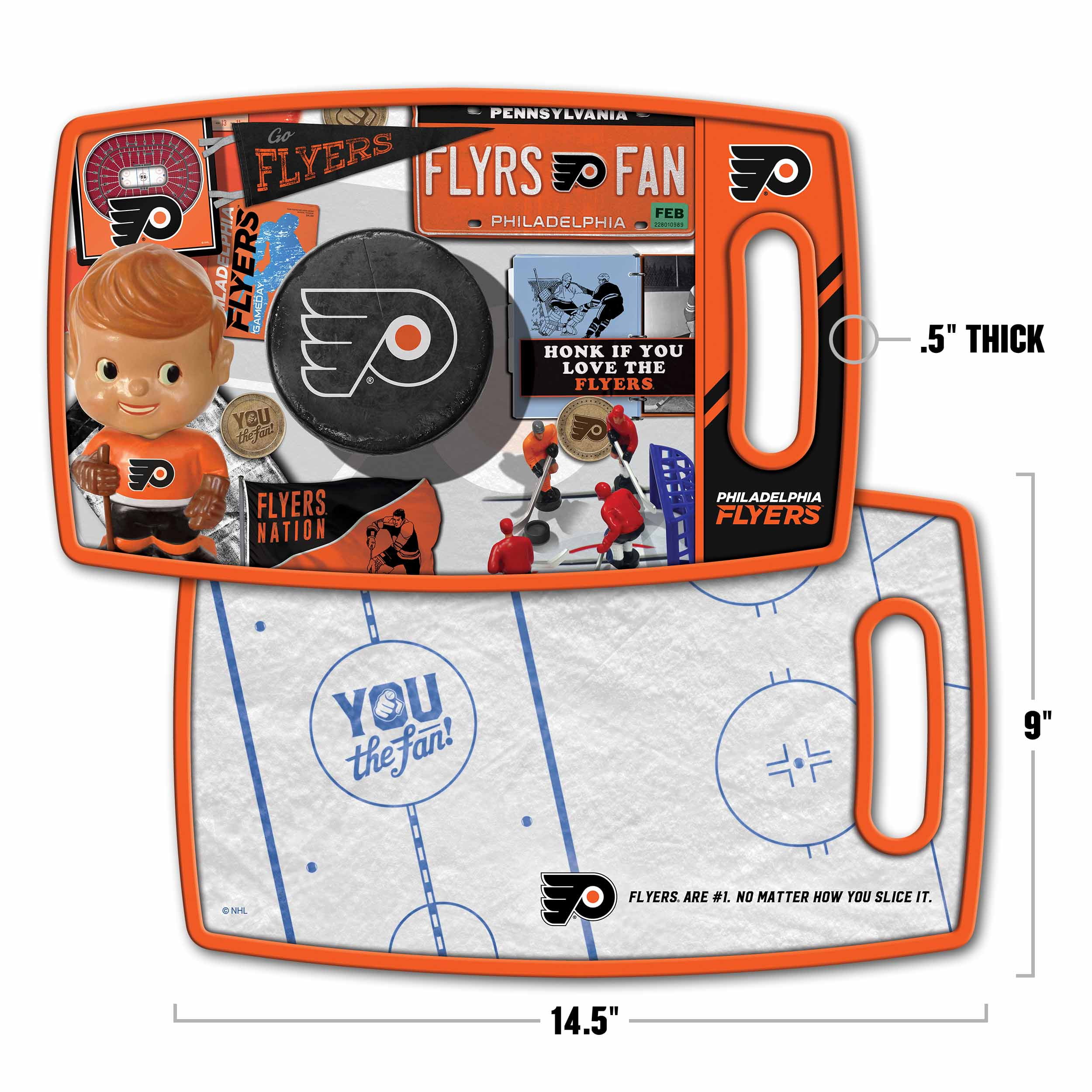 YouTheFan NHL Philadelphia Flyers Retro Series Cutting Board
