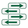 thumbnail image 1 of Uxcell Paquete de 4 Señales de Flecha Verde, 9.84 x 3.54 Señal Reflectante de Flecha Unidireccional de Aluminio para Decoraciones de Jardín al Aire Libre, Señal de Calle [Blanco/Verde], 1 of 1