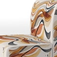 thumbnail image 4 of Designart "Vagues Abstraites en Orange Brûlé VI" Chaise d'Appoint Moderne Rembourrée - Fauteuil Moderne pour Chambre, 4 of 7