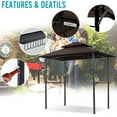 ABCCANOPY 8'x 5' BBQ Grill Gazebo Shelter, Double Tier Outdoor Barbeque