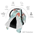thumbnail image 3 of Car Seat Cover Baby - Christmas Winter Animals Breathable Infant Car Seat Cover for Baby Carseat, Lightweight Comfort Baby Essentials Must Haves Newborn Stuff for Girl Boy, 3 of 7