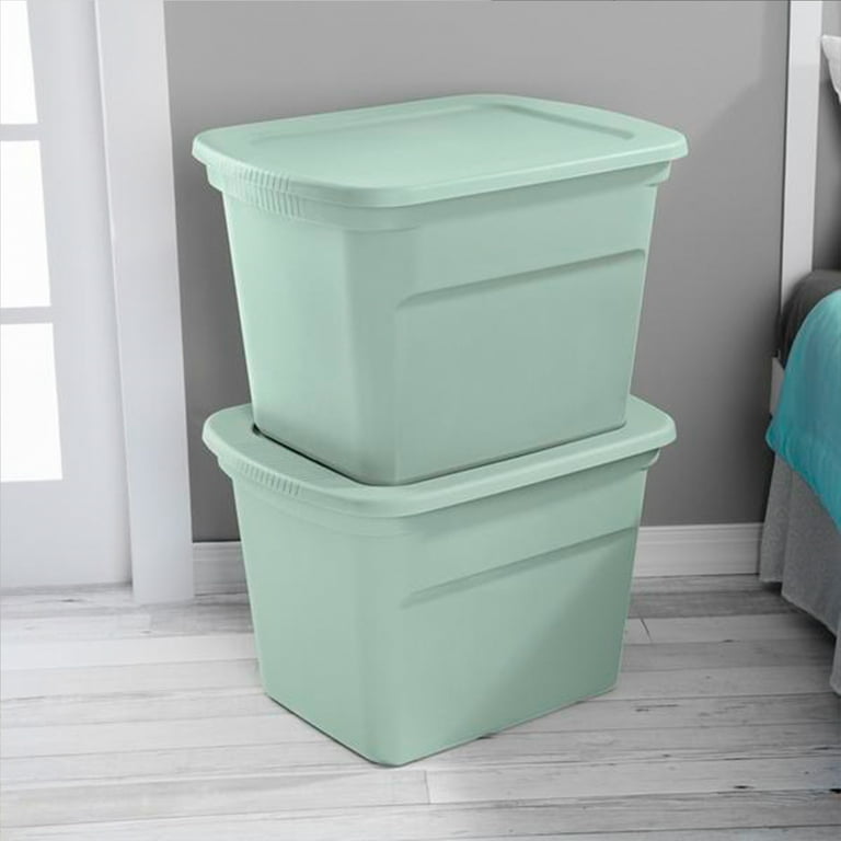 Sterilite 24 Pack 18 Gal Tote, Stackable Storage Bin w/ Lid