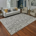 thumbnail image 2 of Gertmenian Quattro Lhasa Modern Abstract Gray/Black/Ivory Area Rug, 9x13, 2 of 7