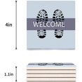 thumbnail image 3 of POGLIP Welcome Shoes Print Set of 4 Coaster for Drinks, Absorbent Ceramic Stone Coasters Cup Mat with Cork Base for Home Kitchen Room Coffee Table Bar Decor, 3 of 4