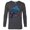 Charcoal Heather, variant on Marvel Avengers: Endgame Movie Logo in Blue - Long Sleeve T-Shirt for Men - Customized-White