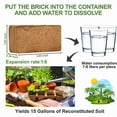 thumbnail image 5 of PURELY- 2 Pack 650G Fiber Potting Soil Growing Media Gardening Coco Coir Brick Coconut, 5 of 6