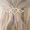 thumbnail image 1 of YienDoo Pasador para el pelo con forma de corazón para amantes, aro dorado, horquilla con forma de corazón, horquilla minimalista, pasador para el pelo con forma de corazón, clip para la cabeza, sopor, 1 of 5