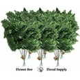 thumbnail image 3 of Artificial Silk 18 Inch Leather Leaf Fern Greenery Florist Quality 7 Leaves per stem 6 Bunches totals 504 Leaves (6 Bunches of 12 Stems 72 Stems), 3 of 8