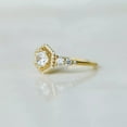 thumbnail image 3 of Om Jewels 14K Yellow Gold Finish His & Her Cubic Zirconia Wedding Engagement Cluster Trio Ring Set, 3 of 4