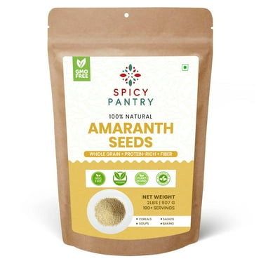 Spicy Pantry Whole Amaranth Seeds – 100% Natural, Resealable Bag (2lbs)