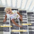 thumbnail image 6 of Stair Treads Non Slip for Wooden Steps Indoor 4 Pack 8"x30",Farmhouse Carpet Stair Runner with Rubber Backing,Patchwork Washable Reusable Stairs Step Treads Soft Safety for Kids Elders Dogs, 6 of 6